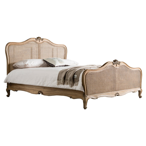 Jacob & Jacob Juliette Cane Weathered Super King Size Bed - Joshua Interiors Home Furniture and Accessories