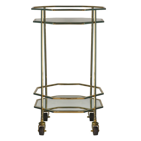 Jacob & Jacob Wade Gold Drinks Trolley - Joshua Interiors Home Furniture and Accessories
