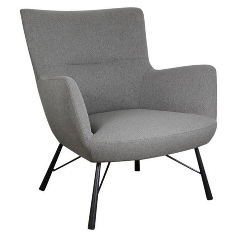 Divine Inspirations Lesley Light Grey Fabric Armchair - Joshua Interiors Home Furniture and Accessories