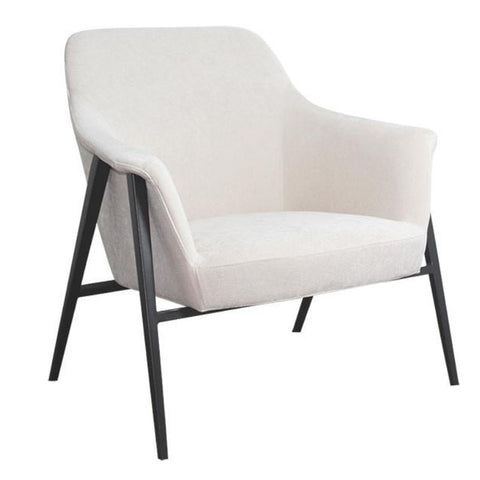 Divine Inspirations Florente Pearl White Fabric Armchair - Joshua Interiors Home Furniture and Accessories