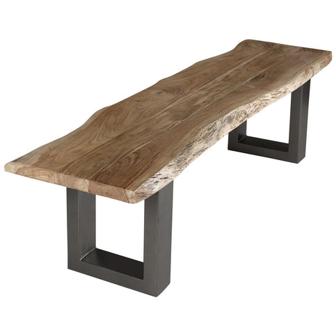Indian Hub Baltic Live Edge Wood Large Bench - Joshua Interiors Home Furniture and Accessories