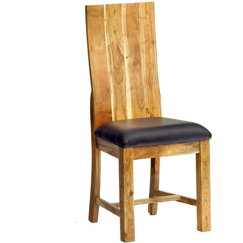 Indian Hub Acacia Wood Dining Chair (Sold in Pairs) - Joshua Interiors Home Furniture and Accessories