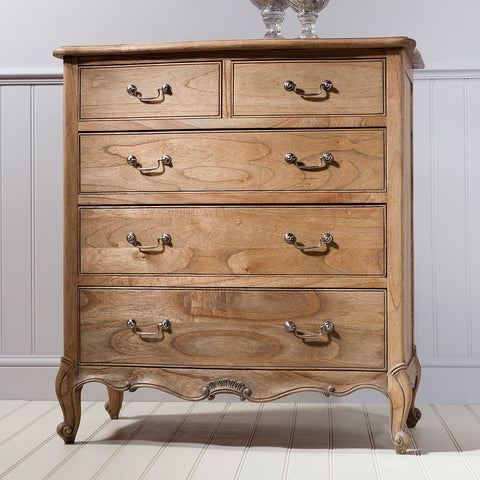 Jacob & Jacob Juliette Weathered 5 Drawer Chest - Joshua Interiors Home Furniture and Accessories