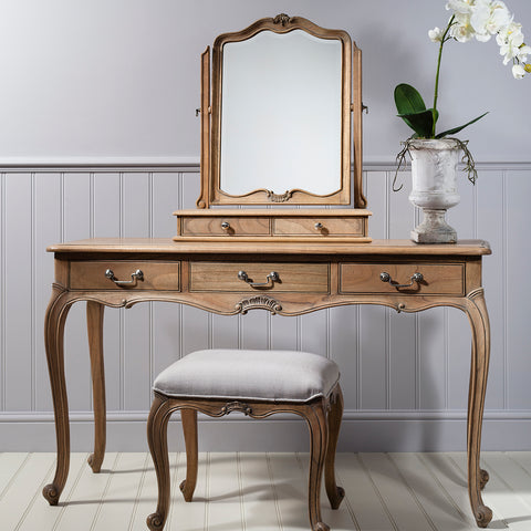 Jacob & Jacob Juliette Weathered 3 Drawer Dressing Table - Joshua Interiors Home Furniture and Accessories