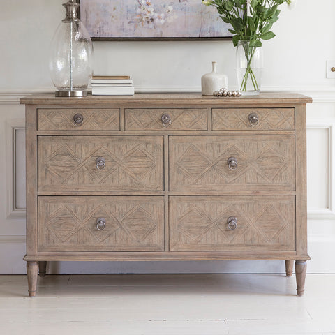 Jacob & Jacob Brittania Mindy Ash 7 Drawer Chest - Joshua Interiors Home Furniture and Accessories
