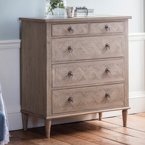 Jacob & Jacob Brittania Mindy Ash 5 Drawer Chest - Joshua Interiors Home Furniture and Accessories