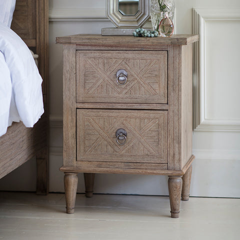 Jacob & Jacob Brittania Mindy Ash Bedside Table - Joshua Interiors Home Furniture and Accessories