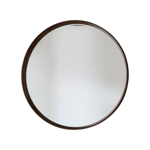 Jacob & Jacob Kettering Walnut Framed Small Round Mirror - Joshua Interiors Home Furniture and Accessories