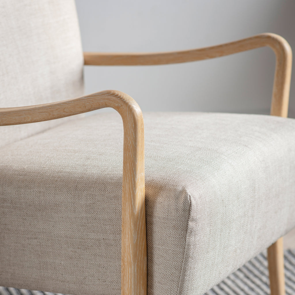 Jacob Jacob Cassino Armchair Natural Linen Joshua Interiors