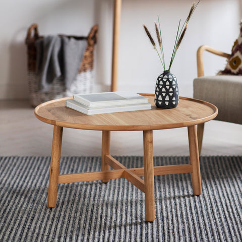 Jacob & Jacob Cookham Oak Round Coffee Table - Joshua Interiors Home Furniture and Accessories