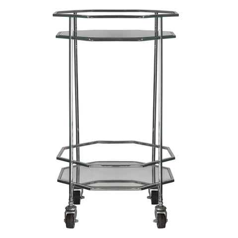 Jacob & Jacob Wade Silver Drinks Trolley - Joshua Interiors Home Furniture and Accessories
