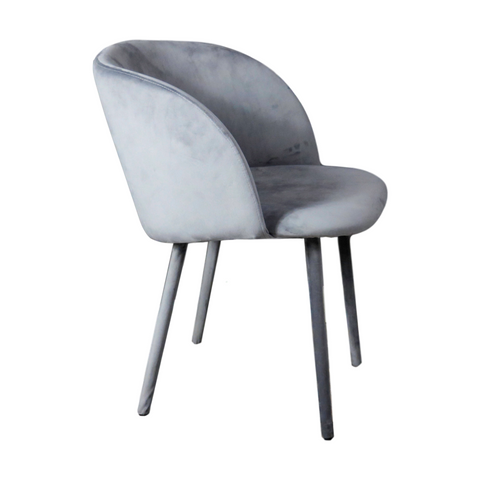 Native H&L Velvet Covered Grey Dining Chair (set of 2) - Joshua Interiors Home Furniture and Accessories