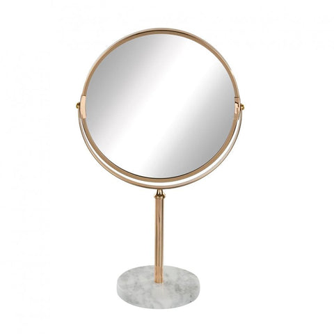 Gold Frame Mirror with Marble Base - Joshua Interiors Home Furniture and Accessories