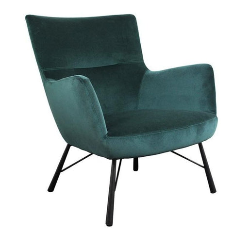 Divine Inspirations Lesley Green Velvet Armchair - Joshua Interiors Home Furniture and Accessories