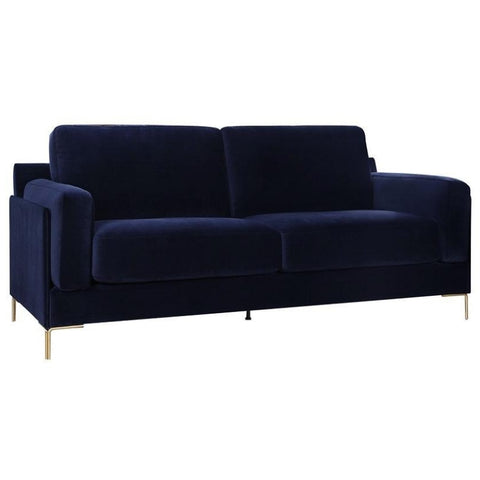 Divine Inspirations Ravello Dark Blue Velvet 2 Seater Sofa - Joshua Interiors Home Furniture and Accessories