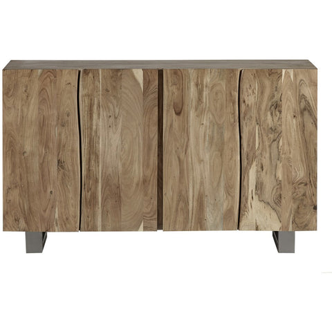 Indian Hub Baltic Live Edge Wood Large Sideboard (Natural) - Joshua Interiors Home Furniture and Accessories