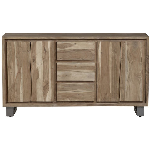 Indian Hub Baltic Live Edge Wood Extra Large Sideboard - Joshua Interiors Home Furniture and Accessories