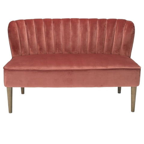 Bella Vintage Pink Velvet Sofa / Accent Chair - Joshua Interiors Home Furniture and Accessories