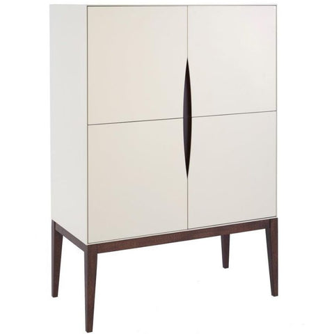Gillmore Space Lux Tall White Wood Sideboard / Drinks Cabinet - Joshua Interiors Home Furniture and Accessories